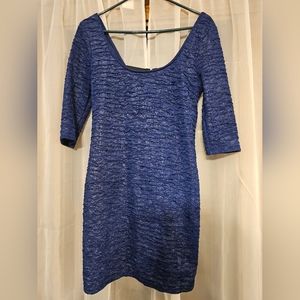 Blue and Gold party dress bodycon size L